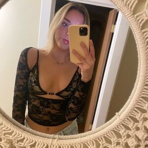 Sexy Lace Top With Bralette